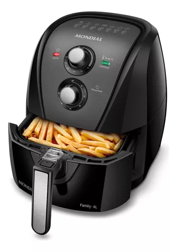 Fritadeira sem óleo air fryer 4L Mondial preto 1500W AFN-40-BFT